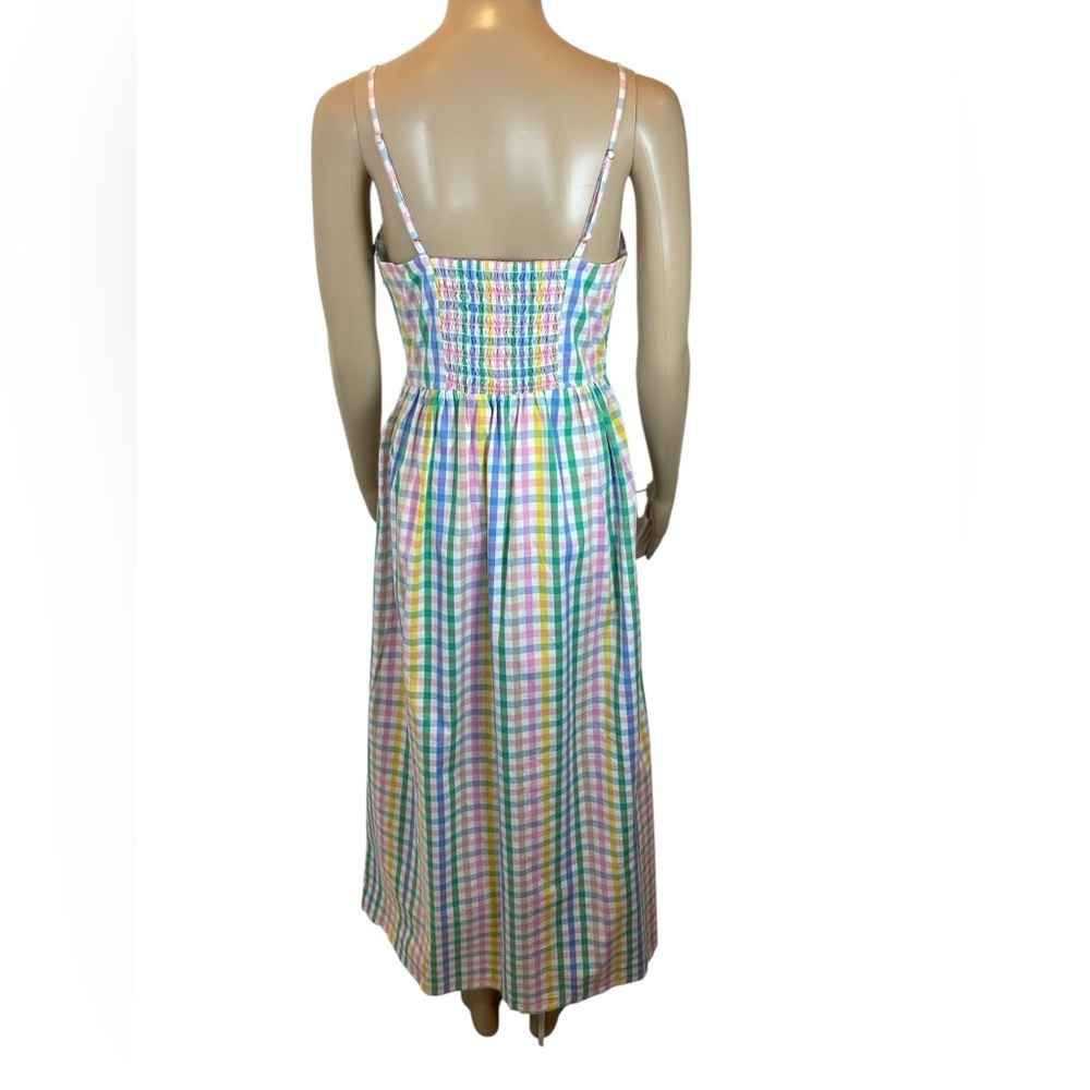 J.Crew Sleeveless Pastel Gingham Maxi Dress size 2 - Picture 4 of 4